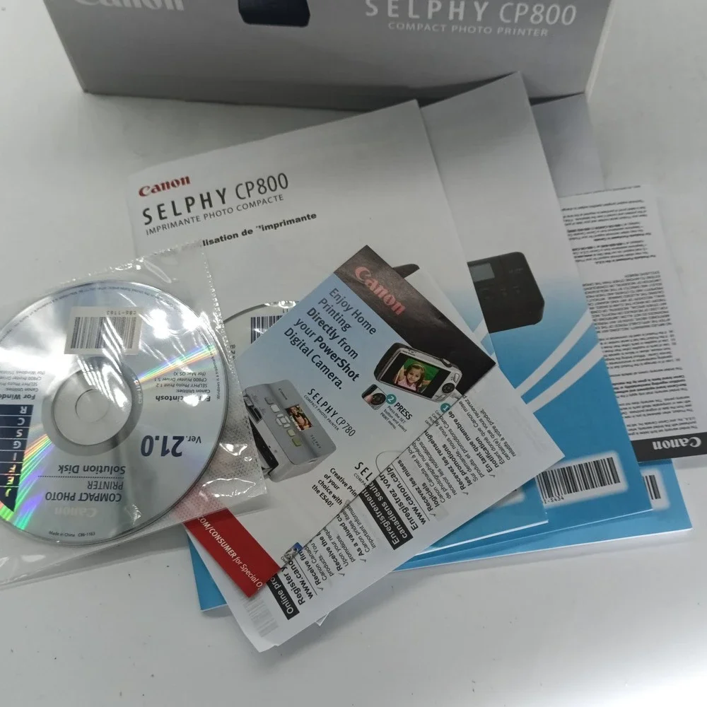 Canon SELPHY CP800 Compact Photo Printer Black Portable 4x6 Prints with Box